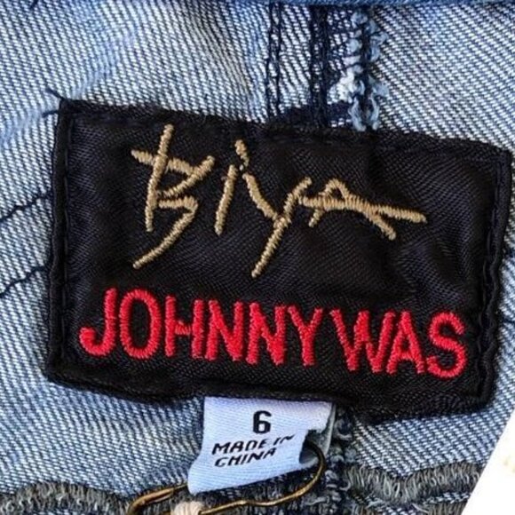 Johnny Was Biya Aventura Embroidered Cargo Denim Pants - Picture 5 of 14